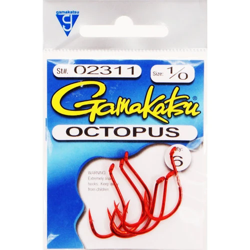 Gamakatsu 023 Octopus Hook 1/0 6pack