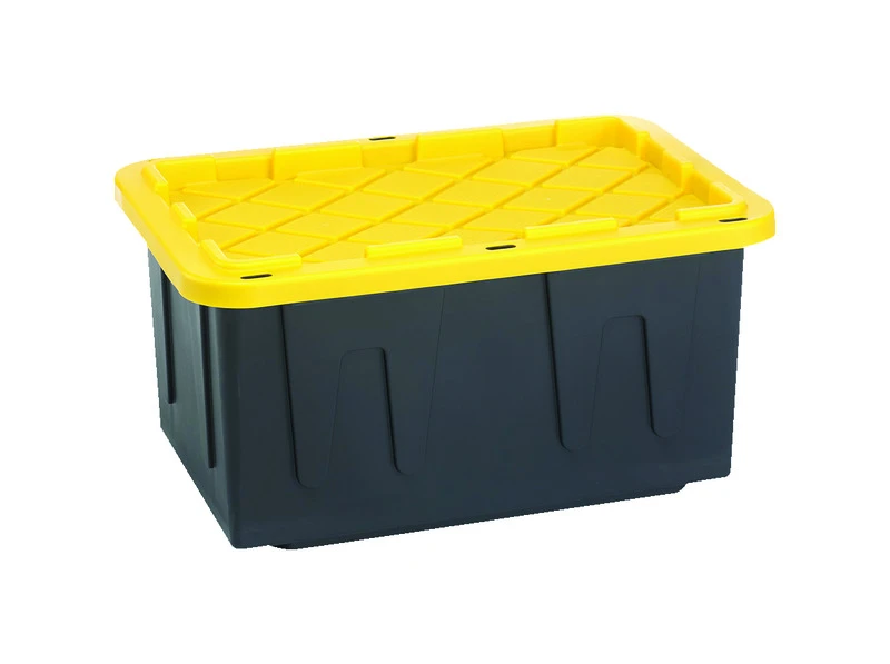 STORAGE TOTE BLK/YLW 27G