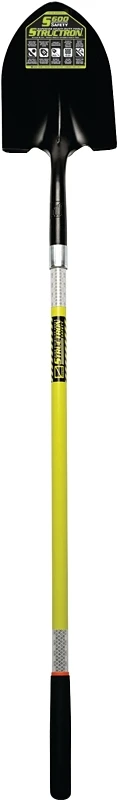 49750 Round Point Shovel, 48 In Fiberglass Handle, 14 Gauge Steel Blade