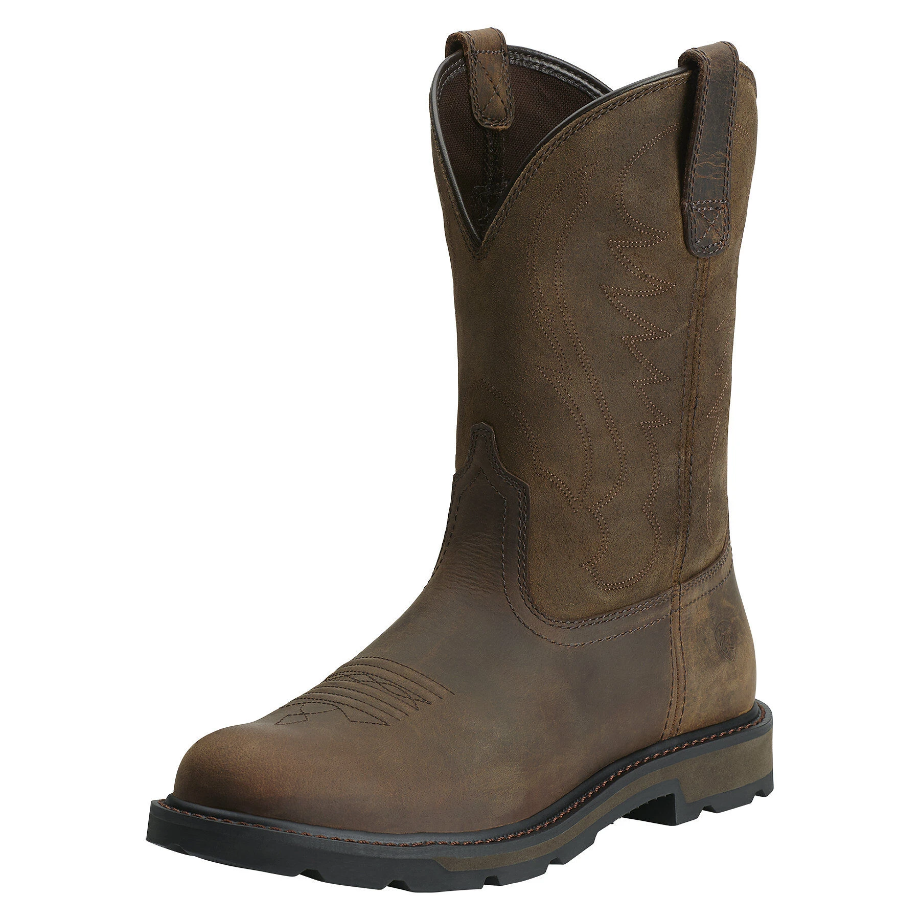 Men's Groundbreaker Pull-on Work Boot, Brown, Size 9.5 Medium