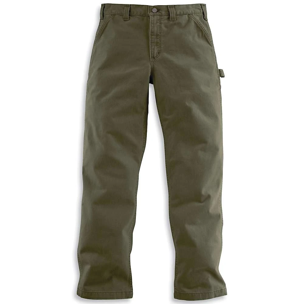 Men's 33x32 Army Green Washed Twill Dungaree Pants - Relaxed Fit