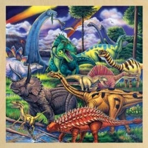 Dinosaur Friends 48-piece Wooden Jigsaw Puzzle For Kids