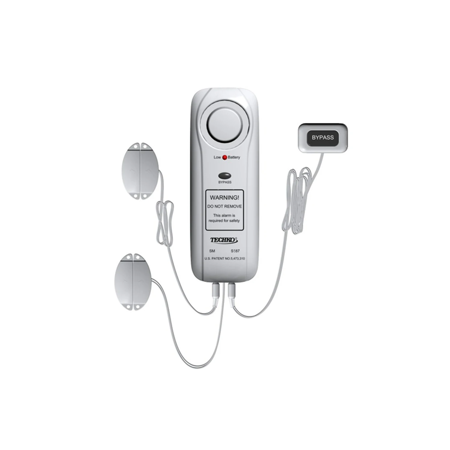 S187d Gray Plastic Safe Pool Alarm With Magnetic Sensors