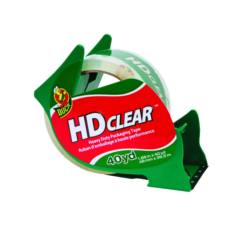 Hd Clear Heavy Duty Packaging Tape, 1.88 In. W X 40 Yd L, With Dispenser