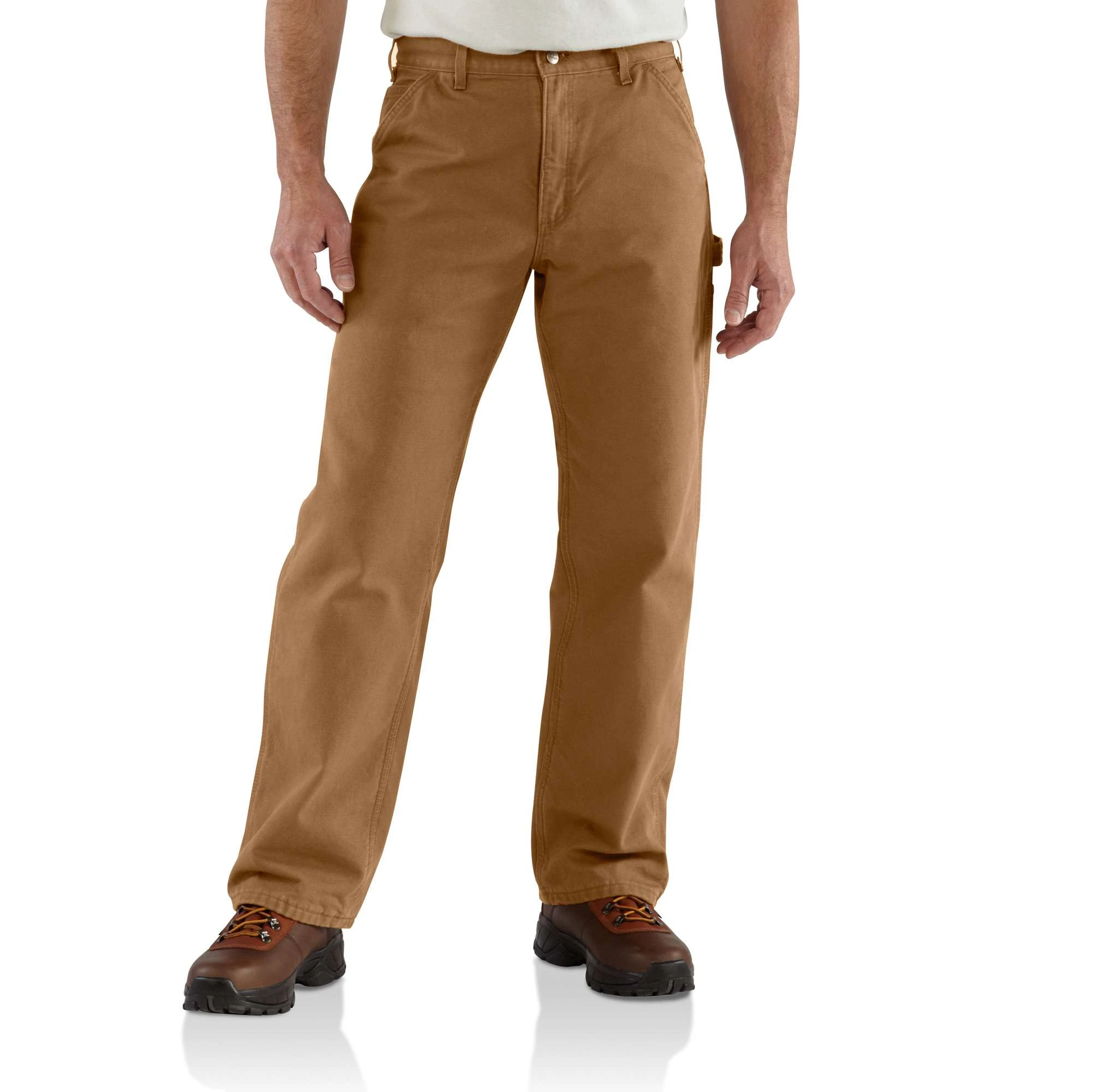 Men's Loose Fit Washed Duck Flannel-lined Utility Work Pant - 32 X 34