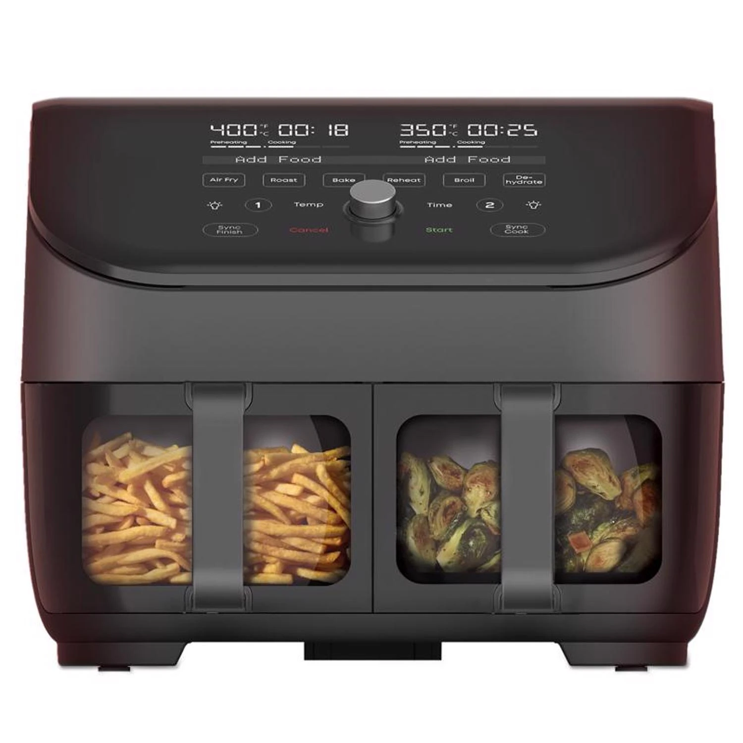 Vortex Plus 8 Quart Programmable Dual Basket Air Fryer With Clearcook Technology