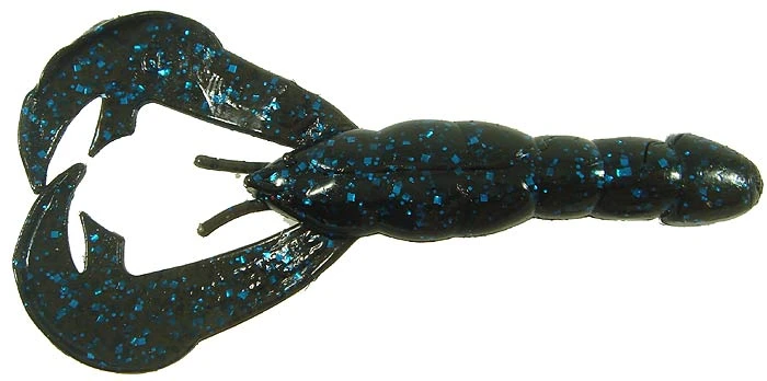 Rage Tail Craw Bait - Black Blue Flake, 4-inch Soft Lure