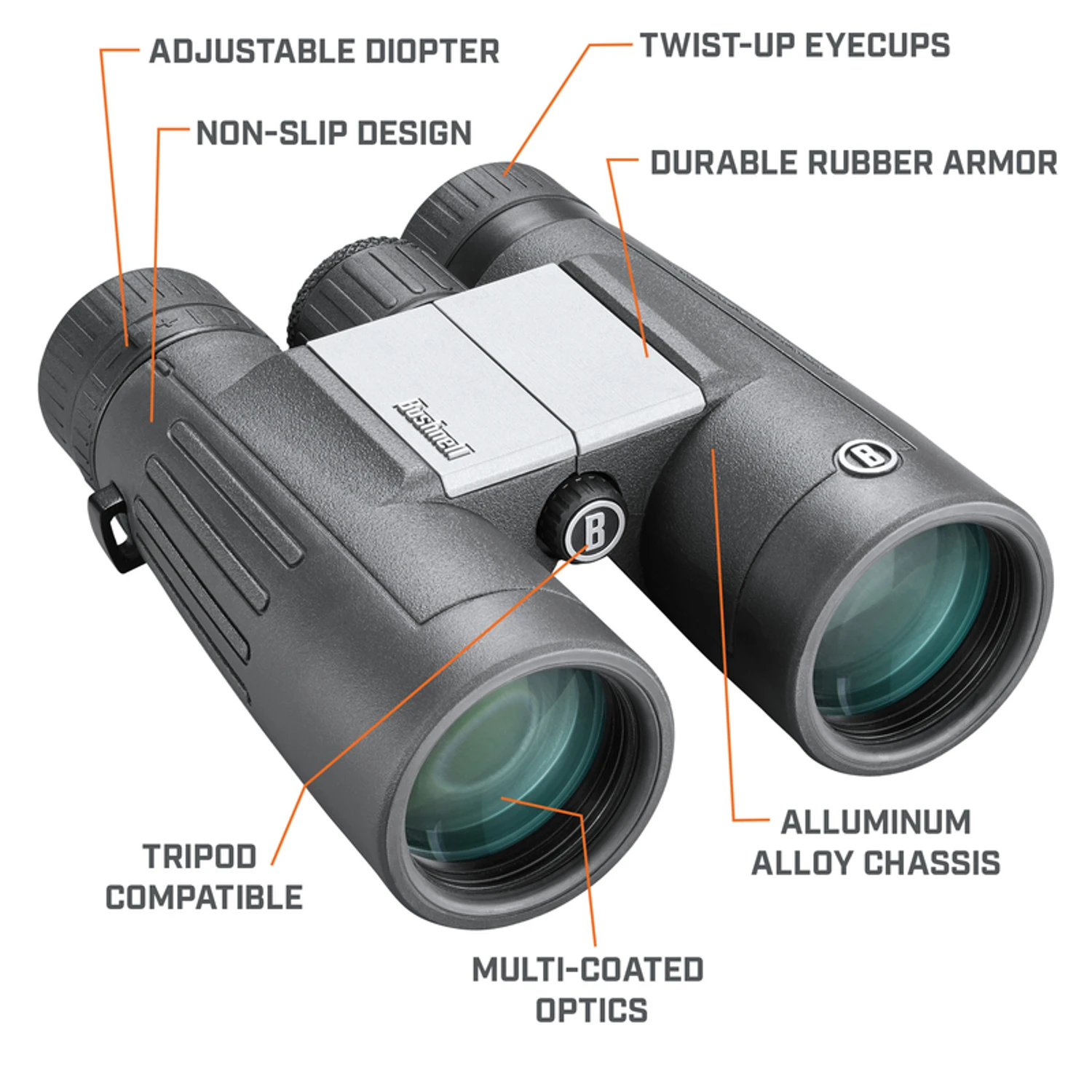 Powerview 2 Manual Standard Binoculars 10x42 Mm With Multi-coated Optics