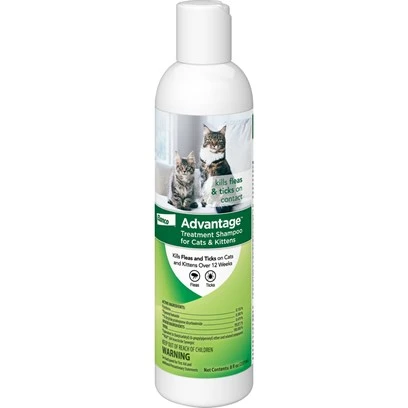 Flea & Tick Treatment Shampoo For Cats & Kittens, 8 Ounces
