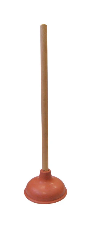 Plunger With Wooden Handle 18 In. Length X 5 In. Diameter