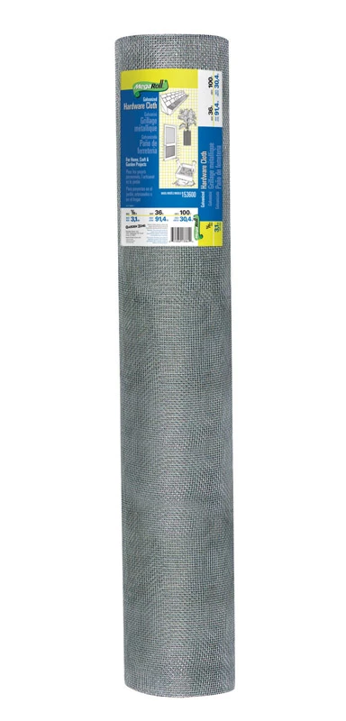 36 In. W X 100 Ft. L Galvanized Steel Hardware Cloth, 1/8 In. Mesh