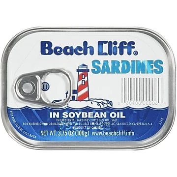 BCH CLFF SARDINES SOY OIL 3.75OZ