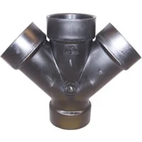 3 Inch All Hub Double Abs Wye Fitting - Model Abs 00611 1000ha