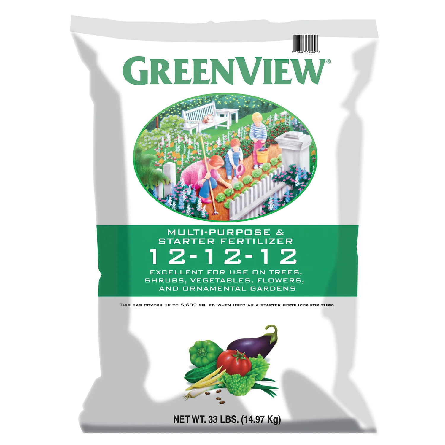 GreenView Fruits/Vegetables 12-12-12 Fertilizer 33 lb