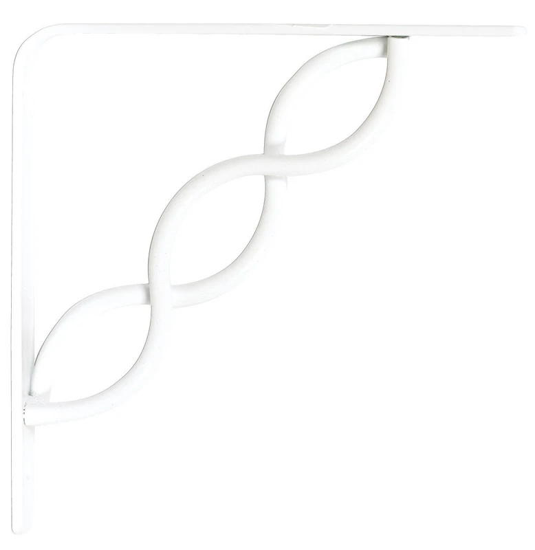 Knape & Vogt John Sterling Rp-0091-6wt White Steel Scroll Shelf Bracket 6 In. L 100 Lb - Pack Of 8