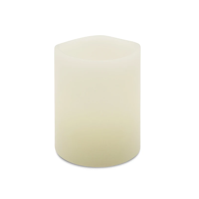 Matchless Darice Ivory Vanilla Honey Scent Pillar Flameless Flickering Candle