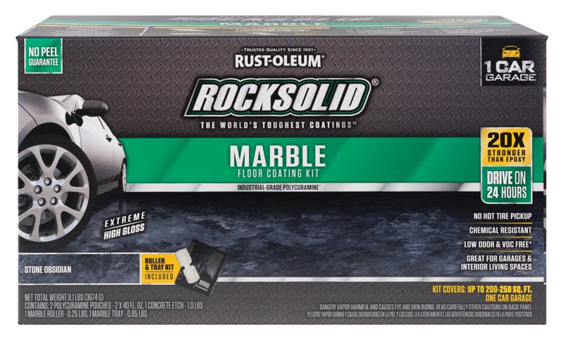 Rocksolid Marble Stone Obsidian Epoxy Floor Coating Kit 80 Oz