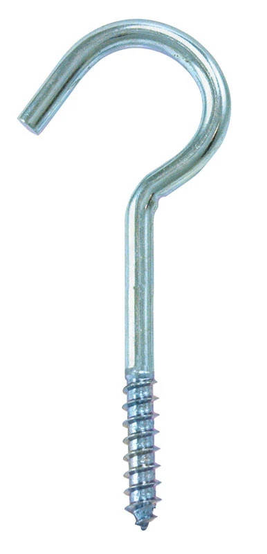 Hampton Small Zinc-Plated Silver Steel 3.375 in. L Ceiling Hook 50 lb 1 pk