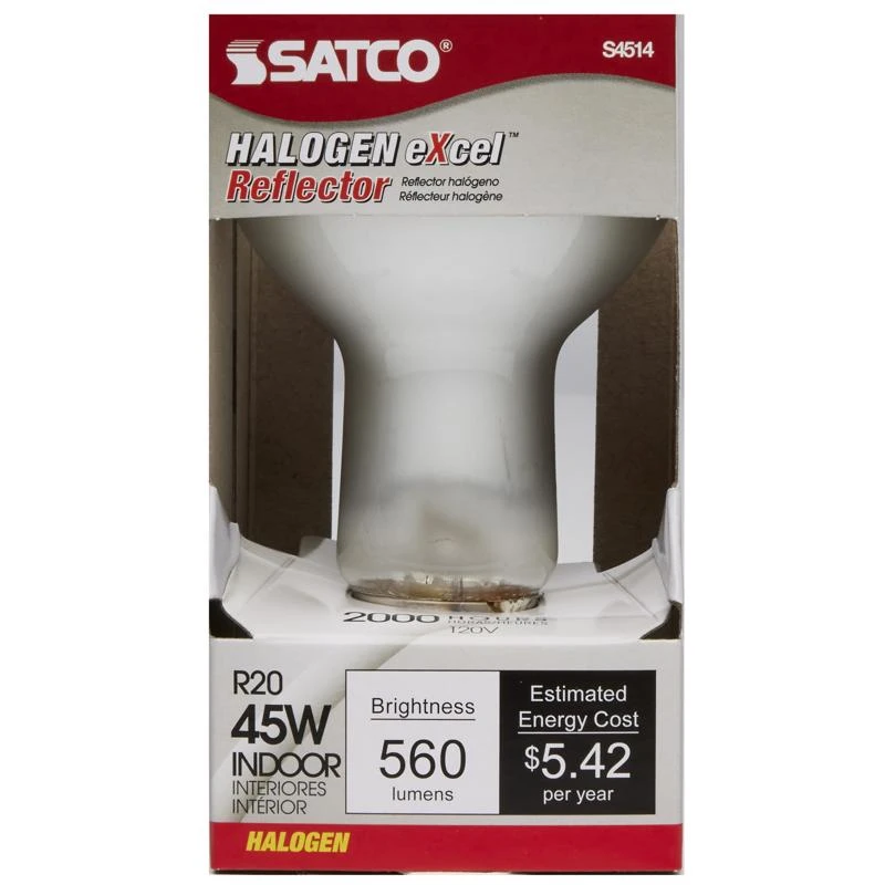 Satco 45 W R20 Reflector Halogen Bulb 560 lm Warm White 1 PK