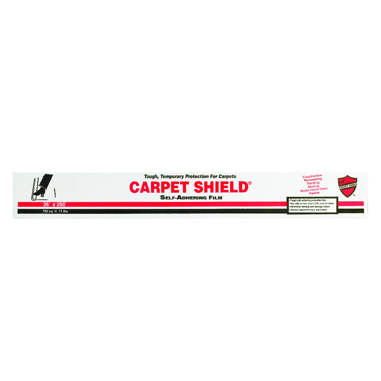 Carpet Shield Self-adhering Film 3 Mil X 36 In. W X 250 Ft. L Clear