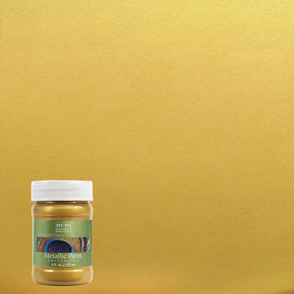 6 Oz. Rich Gold Water-based Satin Metallic Interior/exterior Paint Me70106