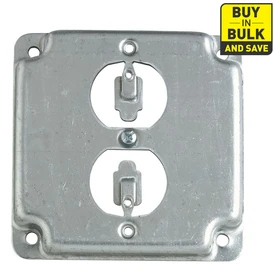 1-gang Square Metal Electrical Box Cover Rs 12 For Duplex Receptacles