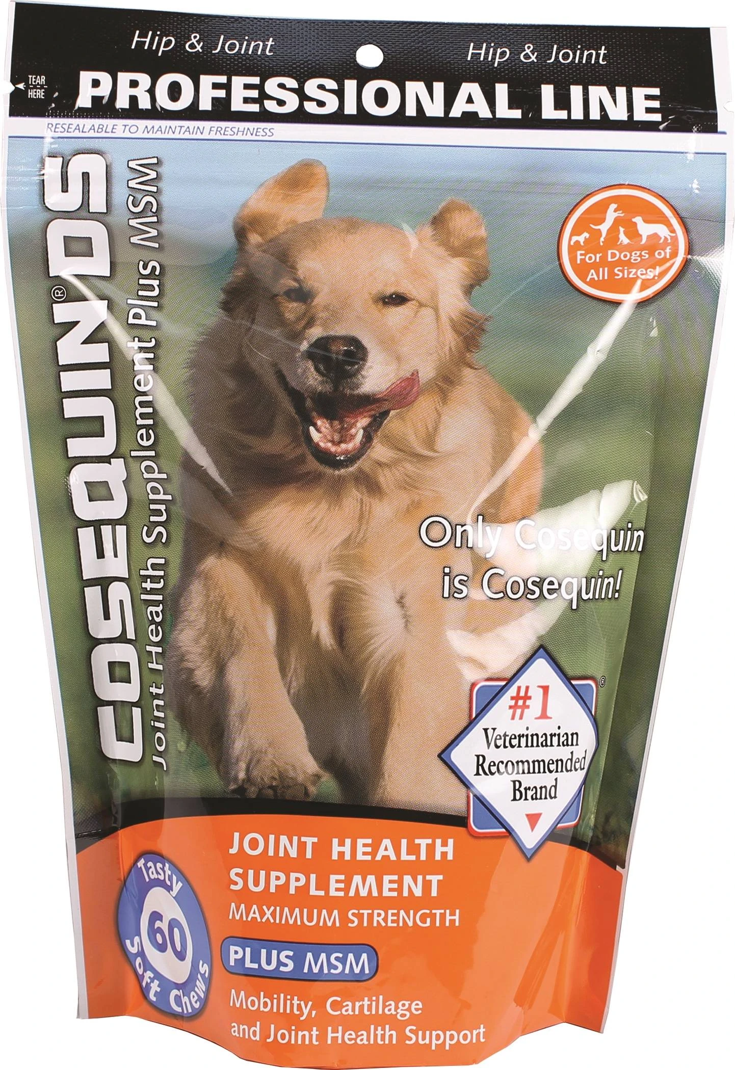 Cosequin DS Maximum Strength Joint Supplement With MSM For Dogs 60ct