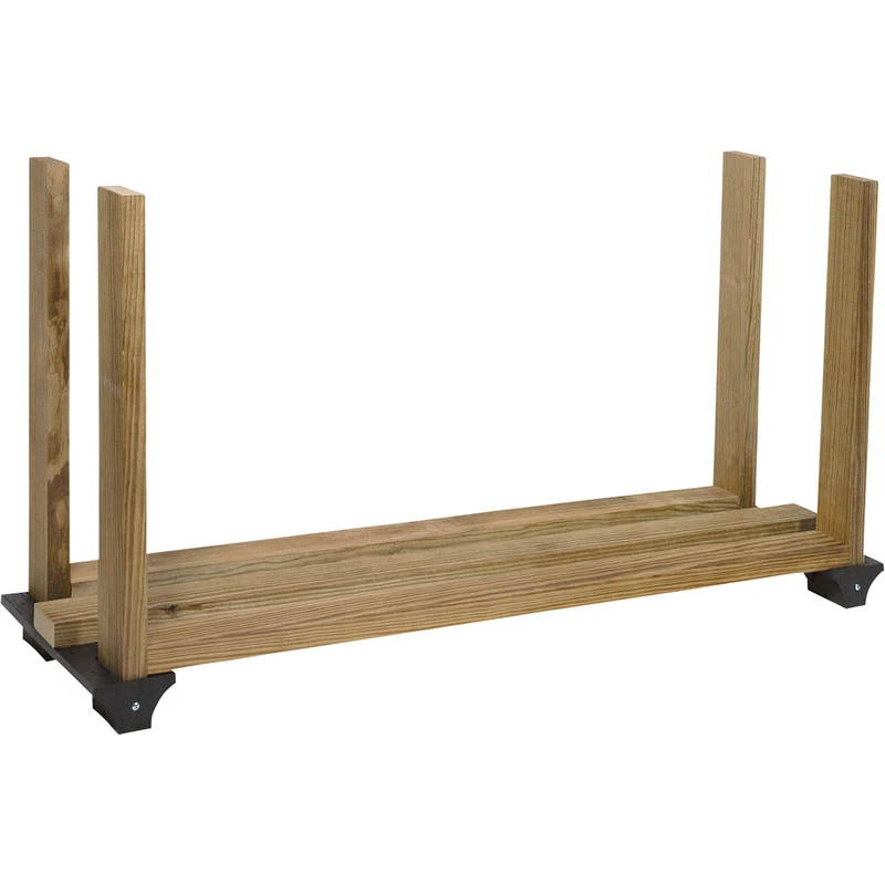 2x4basics Black Resin Firewood Rack Kit 96 In. L 1000 Lb. Capacity