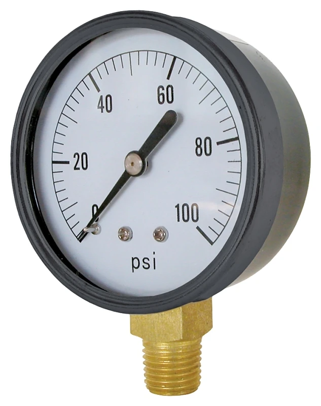 Cs-1124dab100 Dry Pressure Gauge, 2 Inch Face, 1-100 Psi