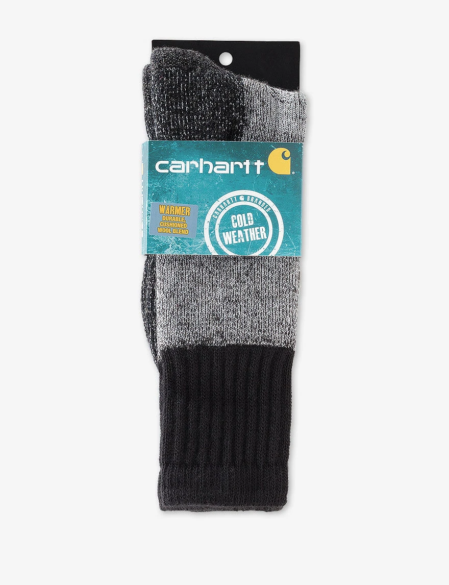 Carhartt Men's Cold Weather L Crew Socks Black