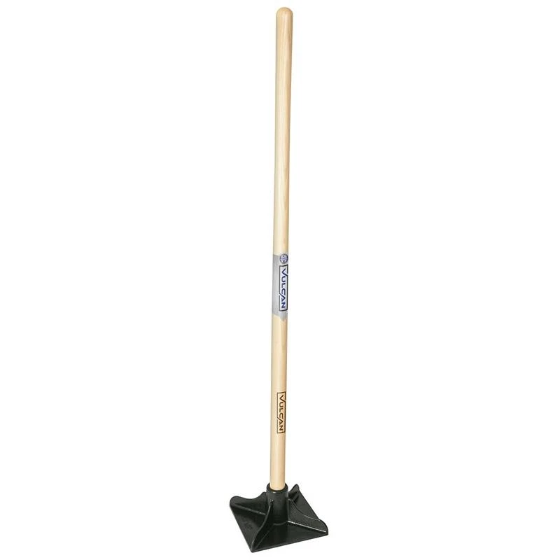 Tamper With 8 In X 8 In Head And 45 In Ash Lacquered Wood Handle