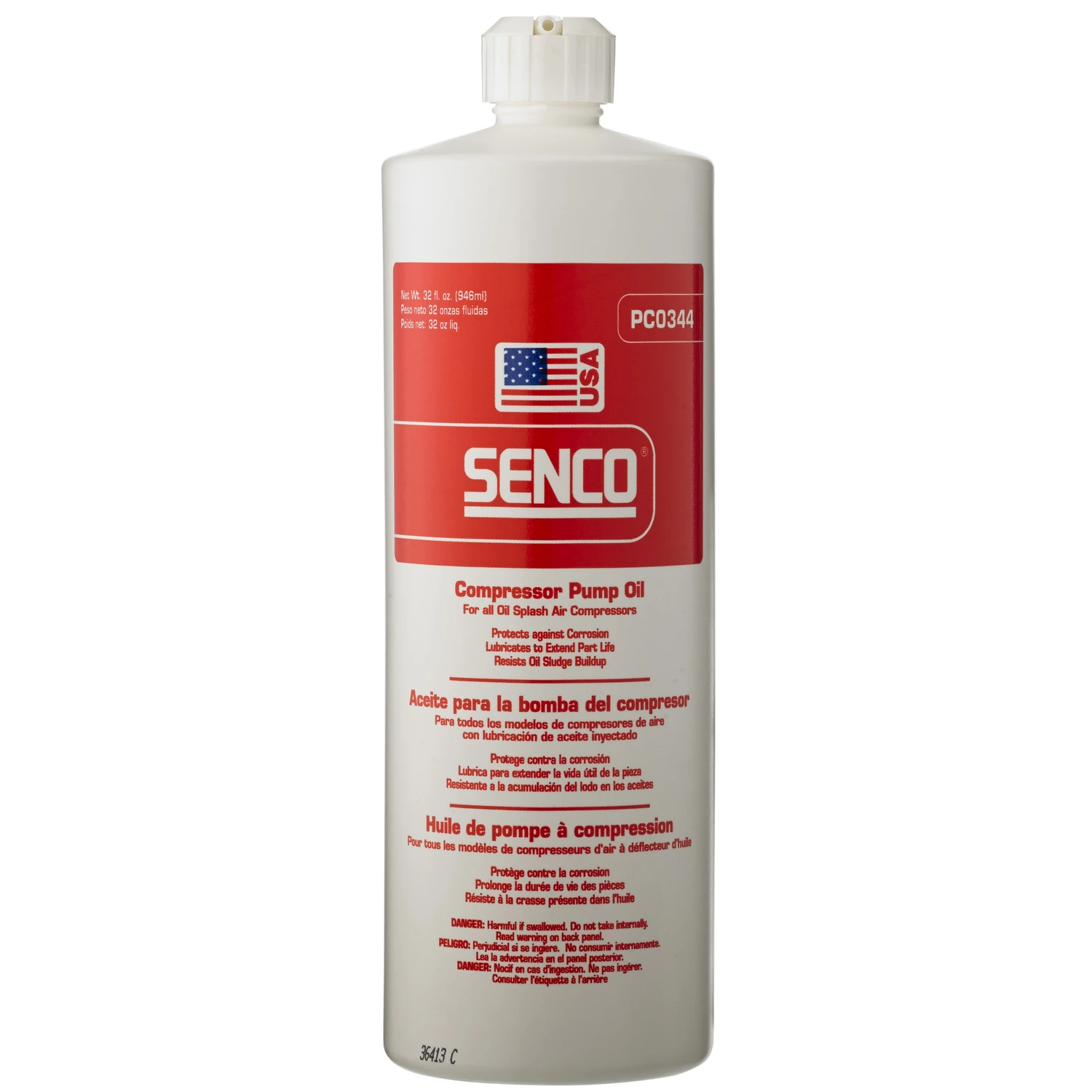 Pc0344 32 Ounce Premium Compressor Pump Lubricating Oil