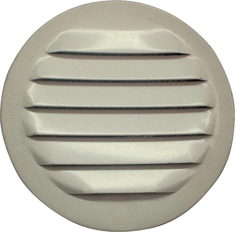 Rlw-100 2.5 Inch Round Aluminum Screen Louver - White Finish