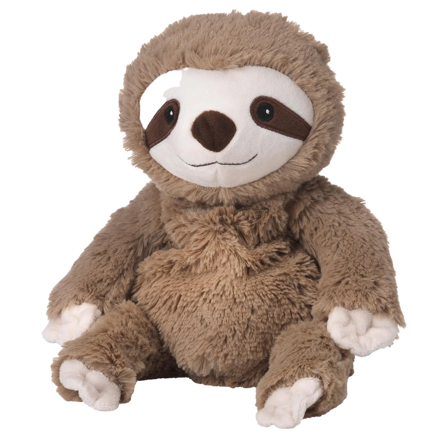 Microwavable Plush Sloth Stuffed Animal - 13 Inches, Brown/white