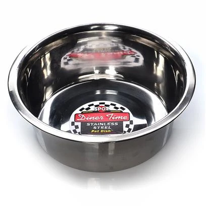 Stainless Steel Dog Dish, Mirror Finish, 1 Qt.