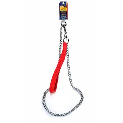 Titan Heavy Chain Lead 3mm X 4ft With Red Nylon Handle