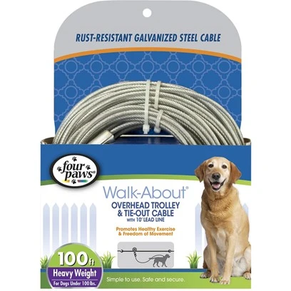 Heavy Weight Overhead Dog Trolley Exerciser Silver 100 Feet Model 84071