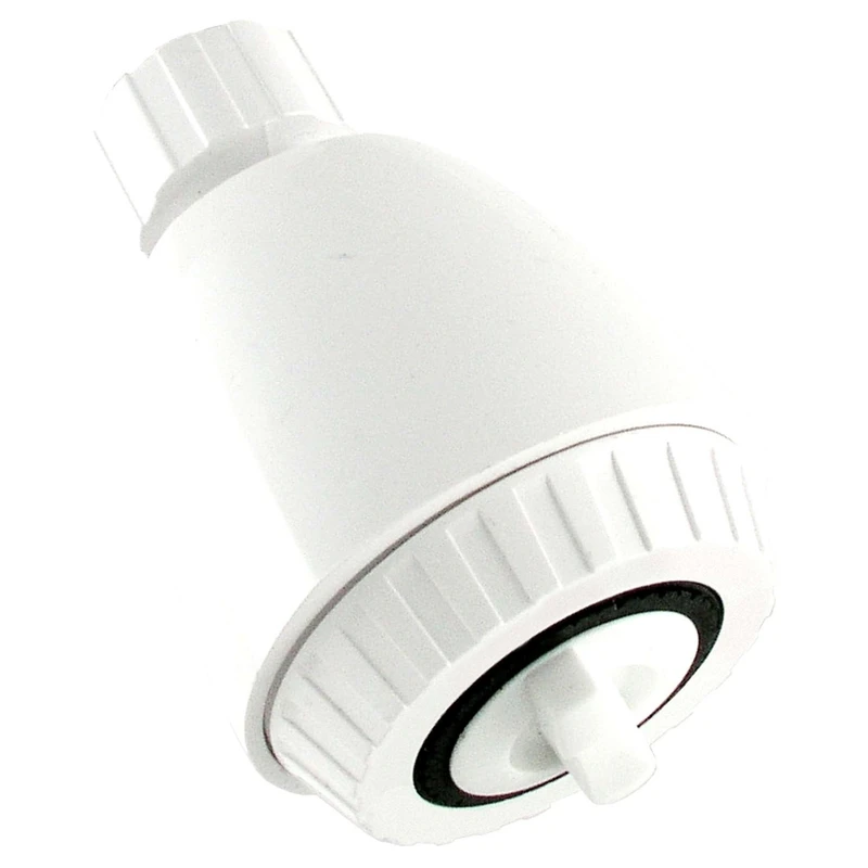 Ldr Exquisite White Abs Adjustable Showerhead With 2 Settings, 2.5 Gallons Per Minute