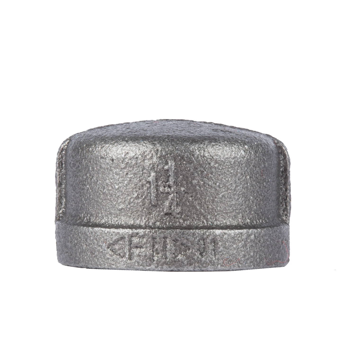 1 and 1 Quarter Inch Black Steel Pipe Cap for Threaded Pipe Ends