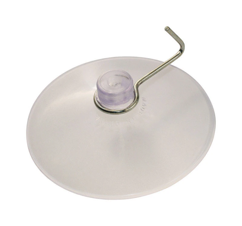 Hillman Large Clear Metal/Plastic 2-1/2 in. L Hook 8 lb. 1 pk