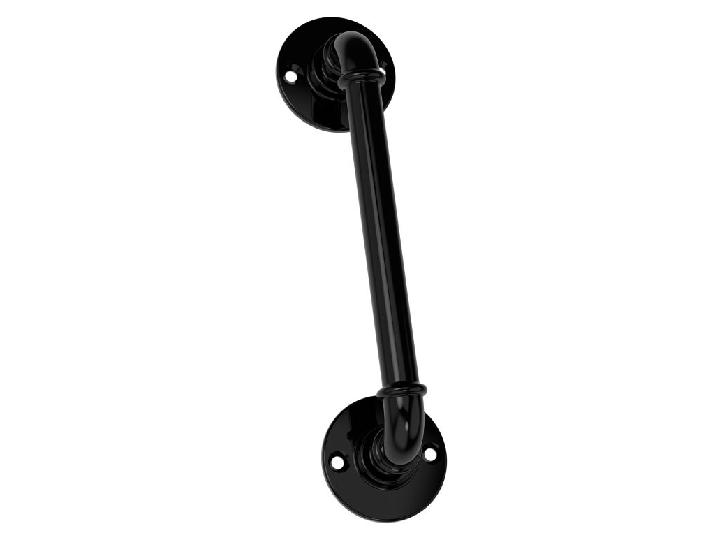 Industrial Pipe Gate / Door Handle, Black, 10.5 In.