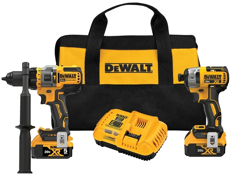 20v Max Cordless Brushless Hammer Drill And Impact Driver Kit With Batteries