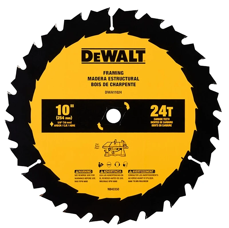 Table Saw Blade, 24-Tooth x 10 In.