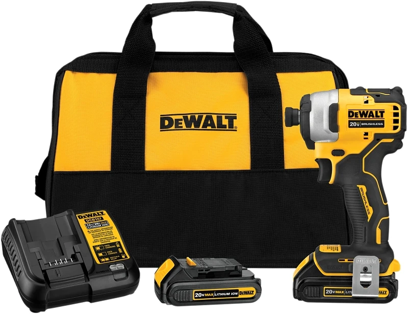 Atomic 20-volt Max Brushless Cordless 1/4 In. Impact Driver Kit With Batteries