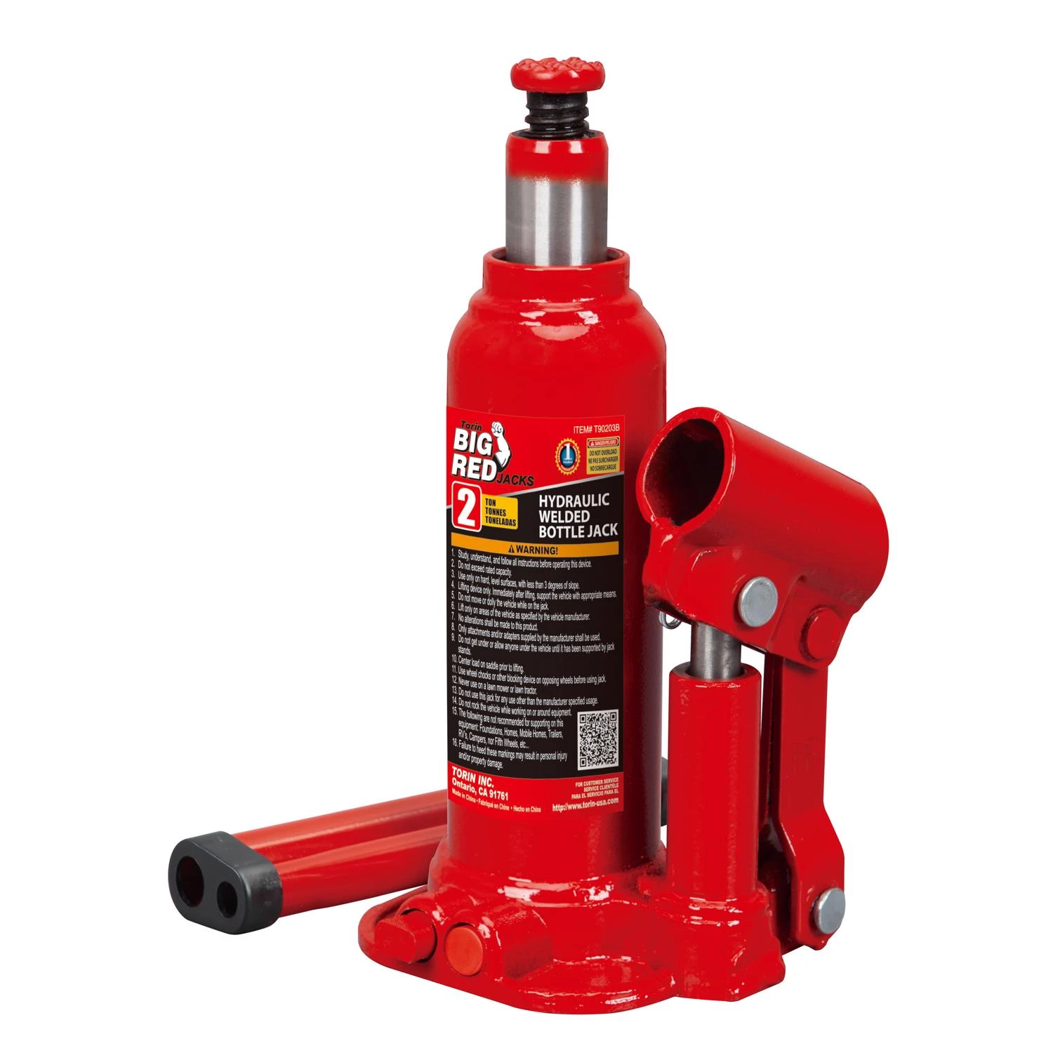 2-ton Hydraulic Bottle Jack - Model T90203
