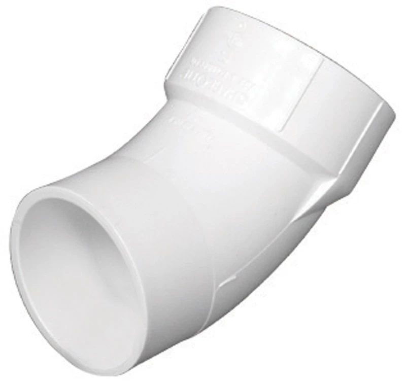 Schedule 40 DWV 45-Degree Street Elbow, PVC, 3 In.