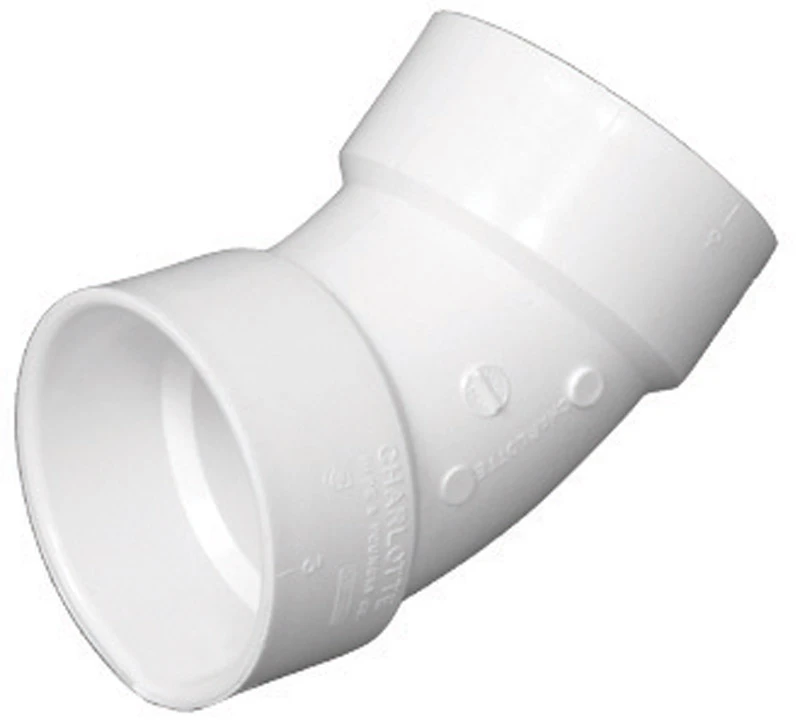 Charlotte Pipe Schedule 40 3 in. Hub X 3 in. D Hub PVC 45 Degree Elbow 1 pk