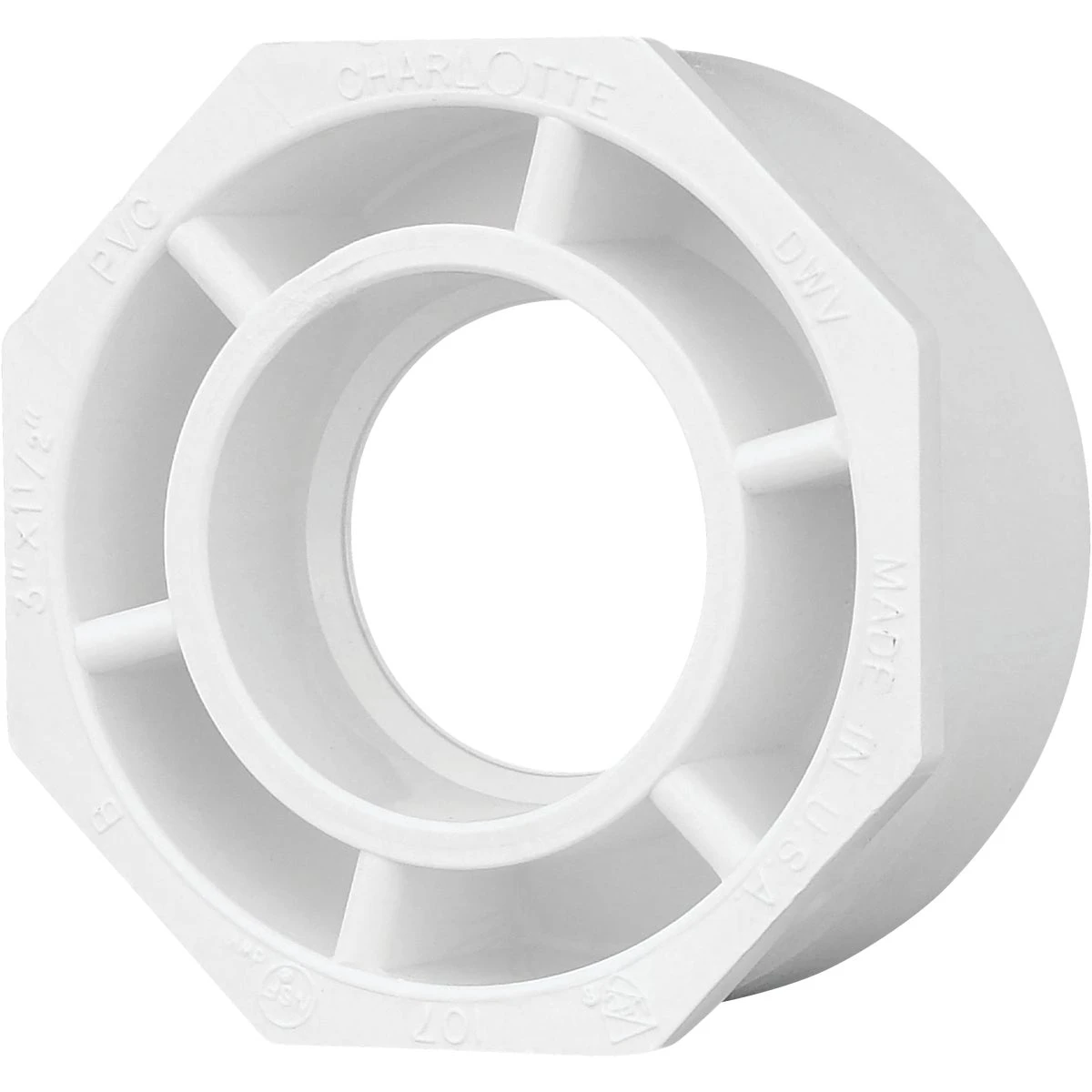 Schedule 40 DWV Reducing Bushing, 3 x 1-1/2 In.