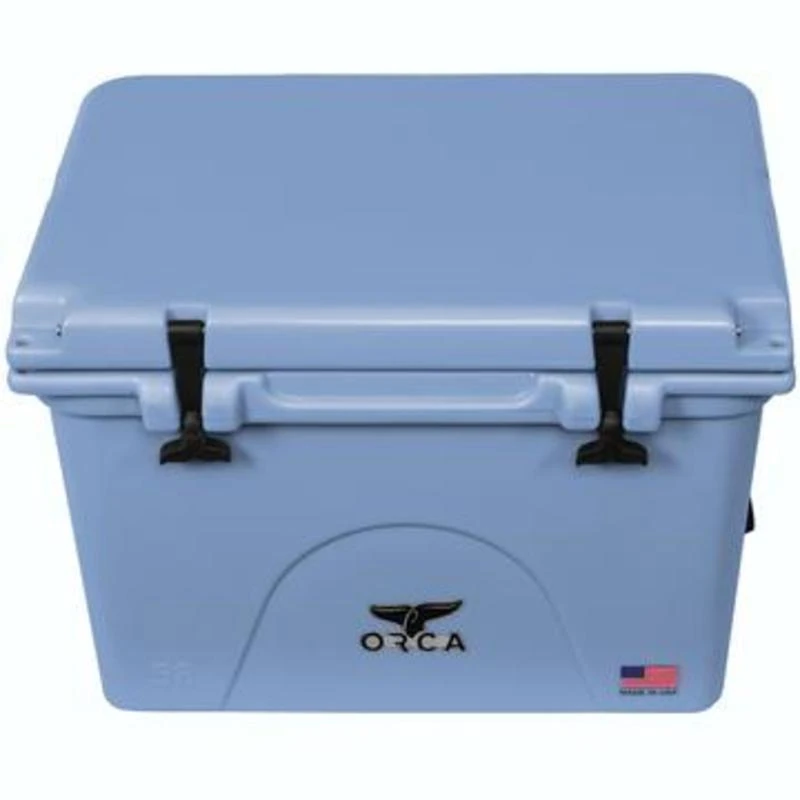 Light Blue Cooler, 58 Quart Capacity, Durable Portable Design