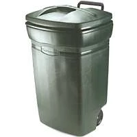45-gallon Wheeled Trash Can With Lid, Evergreen, Rm134501 - 4 Pk